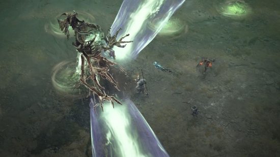 Diablo 4 wandering death world boss uses seven different mechanics including a wave that ripples across the arena