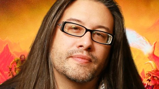 Doom MyHouse WAD: A man with long hair and glasses, Doom creator John Romero