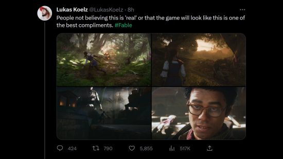 Fable 4 graphics - Lukas Koelz of Playground Games on Twitter: "People not believing this is 'real' or that the game will look like this is one of the best compliments. #Fable"