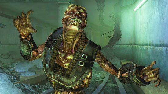 Fallout in real life: A zombie from Bethesda RPG game Fallout 3 lurches towards you