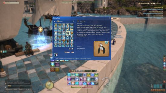 Players can earn the minion Puffin as a reward in FFXIV the Aetherfont.