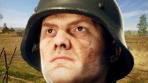 Hell Let Loose trailer apology: A german soldier looks upwards in FPS game Hell Let Loose