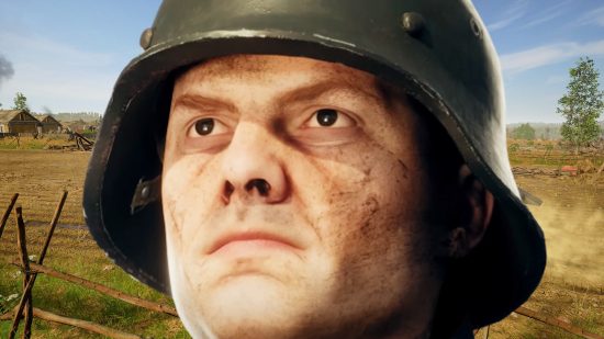 Hell Let Loose trailer apology: A german soldier looks upwards in FPS game Hell Let Loose