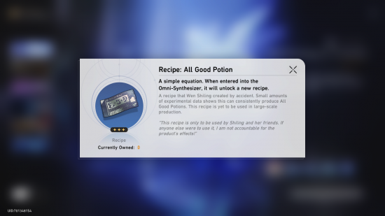 Snag some free rewards in the new Honkai Star Rail event: Honkai Star Rail All Good Potion recipe