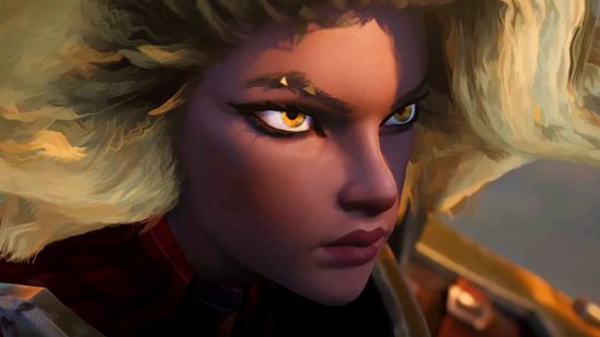 League of Legends patch notes - Rell the Iron Maiden, a stern-faced woman with large, flowing blonde hair and a steely gaze.