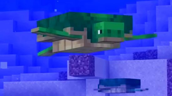 Minecraft meets Blue Planet - a pair of turtles swim through the ocean in mini-documentary series The Great Wild.
