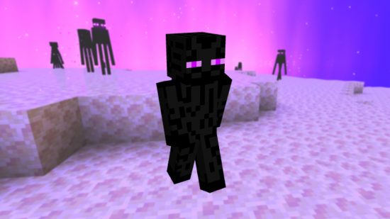 Mejores pecados de Minecraft: una piel de Minecraft Enderman, que es fiel al modelo endermano en el juego, aparte del hecho de que se ajusta a la forma de un avatar de jugador, en lugar de la forma endermana alta y delgada