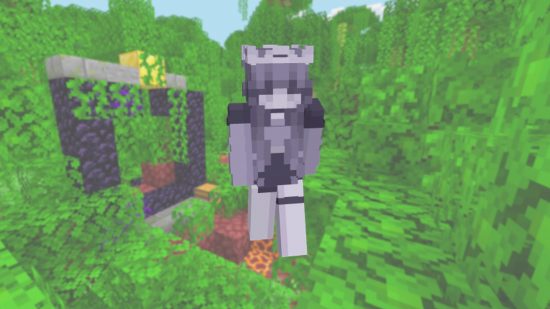 Las mejores pieles de Minecraft: una piel de Minecraft de tonos grises Makde para parecerse al fantasma de una mujer joven