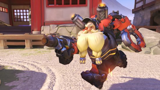 Overwatch 2 characters: a stout man with an eyepatch and large blonde beard.