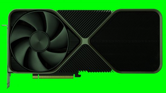 RTX 4000 series GPU tinted green with a green background.