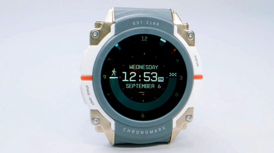 Starfield Constellation Edition - Chronomark smart watch, with white and orange detailing.