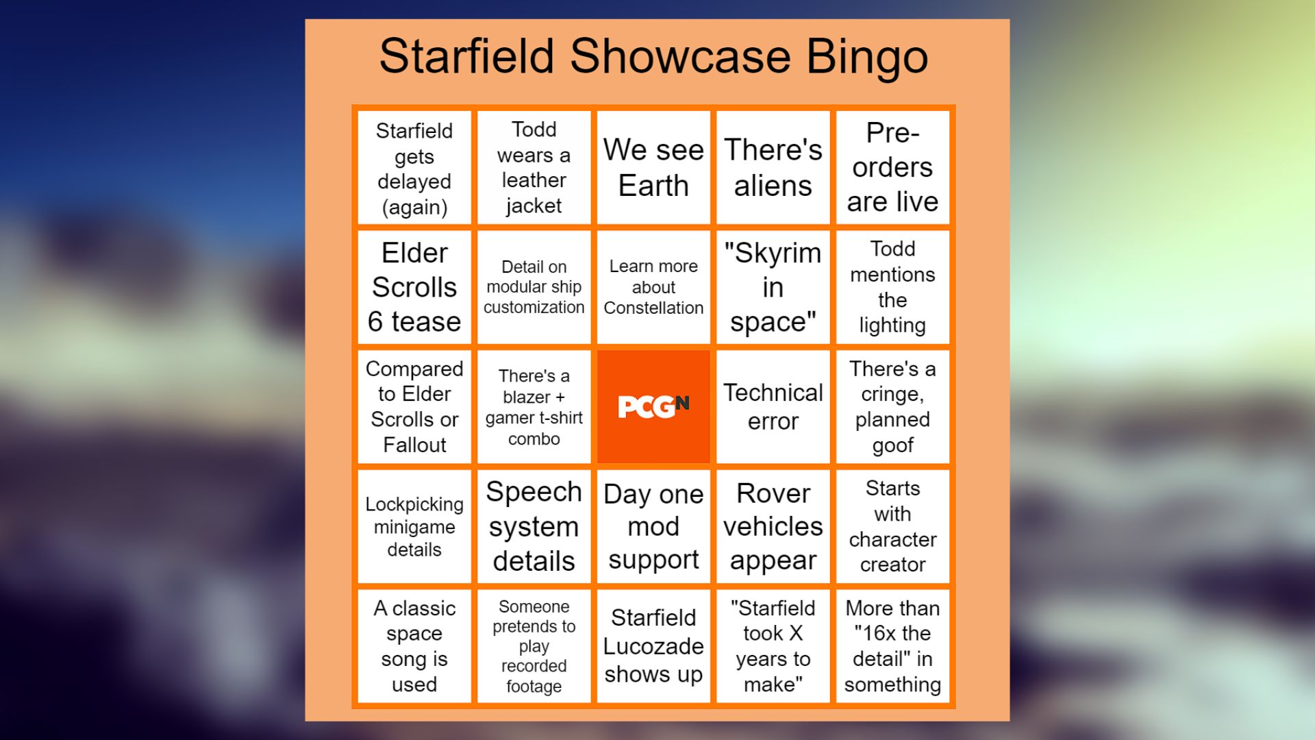 PlayStation Showcase 2023 Bingo Card