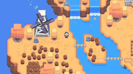 Moonstone Island takes you to a land with dry grass, bushes, and a windmill to discover if you can be an Alchemist