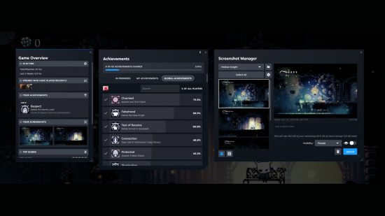 Steam update June 14 - the new achievements overlay.