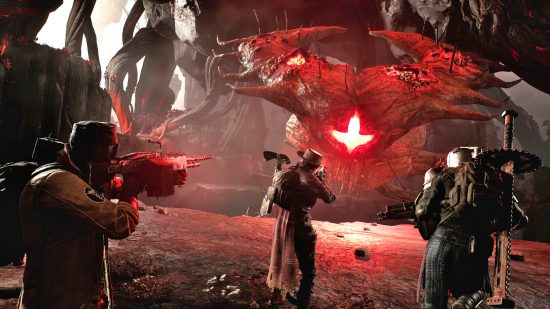 Remnant 2 is one of the upcoming games of 2023, where the players have guns and are fighting a massive demon.
