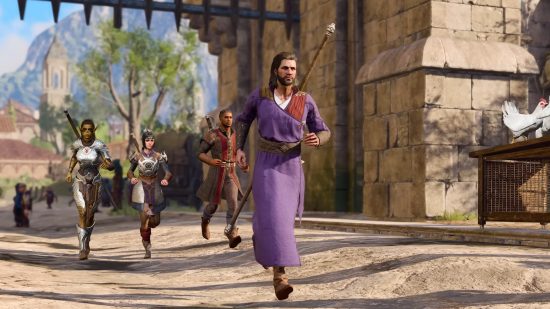 Gale walking with companions in Baldur's Gate 3
