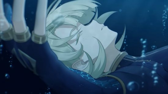 Genshin Impact Fontaine underwater map seems absolutely massive: anime boy sinking in water