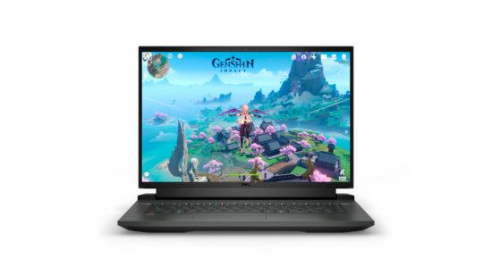 Laptop da gioco Bell Dell - Il laptop Dell G16 7620 su uno sfondo bianco