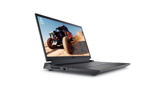 Laptop da gioco Bell Dell - Il laptop Dell G15 5520 su uno sfondo bianco