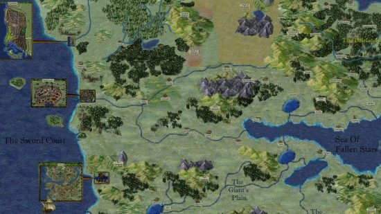 Baldur's Gate 3 lore: a map of Faerun