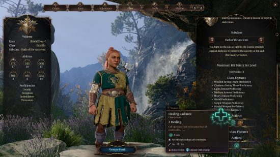 Baldur's Gate 3 Paladin build: Use the character creation screen to make the most of your Paladin