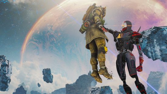 Best free Steam games: Revenant is holding up a dead adversary in Apex Legends.