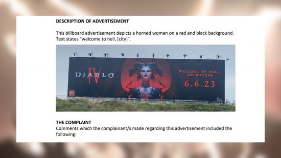 Diablo 4 billboard complaint gets unintentionally hilarious response