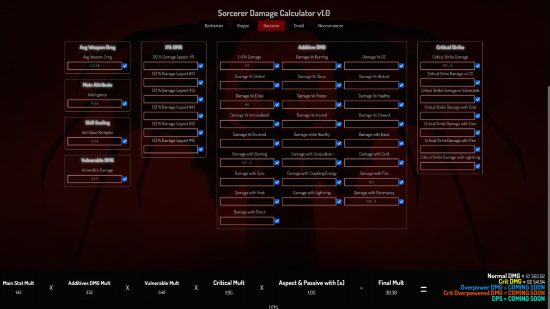 Diablo 4 damage calculator - a web-based spreadsheet where you can enter numbers to work out your damage output in the Blizzard RPG game.