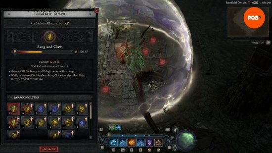 Diablo 4 nightmare dungeons can help you to upgrade glyphs and sigils