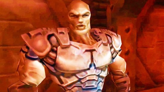 Doom's John Romero talks Daikatana remake: A muscular soldier in futuristic armor from FPS game Daikatana