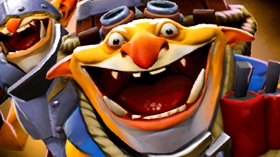 Dota 2 - Techies, a pair of yellow creatures with wide, gap-tooth smiles.
