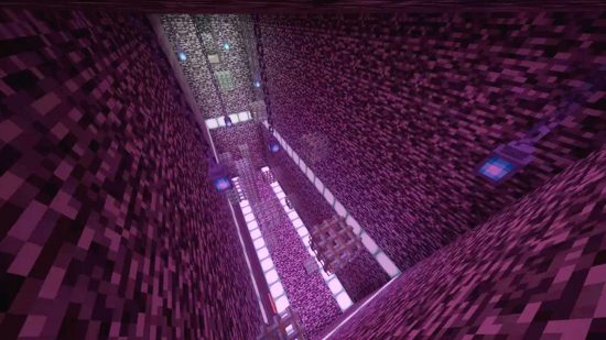 A purple level in the iVOTED Minecraft map.