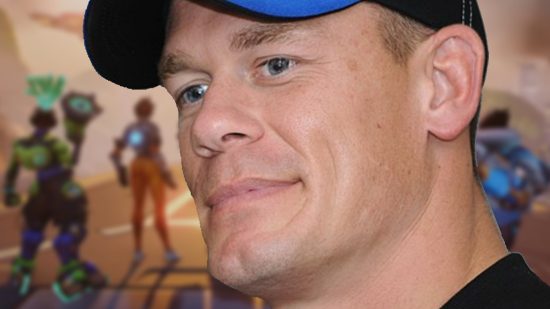 Overwatch 2 John Cena tease - a picture of John Cena in front of several Overwatch 2 heroes. Image provided by James and used under Creative Commons 2.0 - https://commons.wikimedia.org/wiki/File:John_Cena_(3854142502).jpg