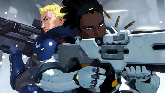 Overwatch 2 patch notes - Sojourn and Soldier: 76 fight together, standing back-to-back.