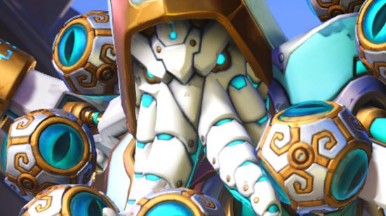 Overwatch 2 - Zenyatta in his white-and-teal tentacled look.