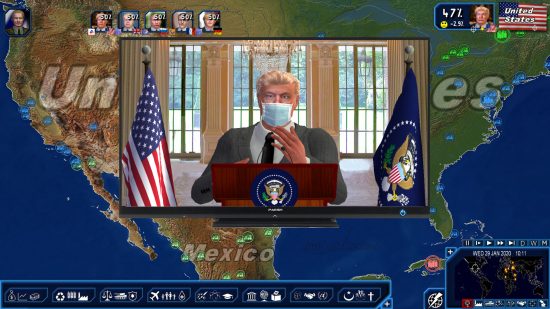 A screenshot from the political game Power and Revolution.