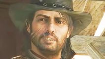 Red Dead Redemption remake: A cowboy with long hair, John Marston from Rockstar western game Red Dead Redemption