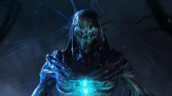 An image of a creature from Remnant 2, looking towards the screen.