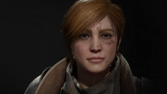 Remnant 2 explorer class: A blonde haired woman looks at the camera during the character customization process.