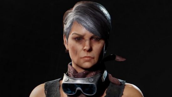 Ava McCabe, a stern-faced woman with greying hair and smeared in engineering grease, the NPC that sells the best Remnant 2 weapons.