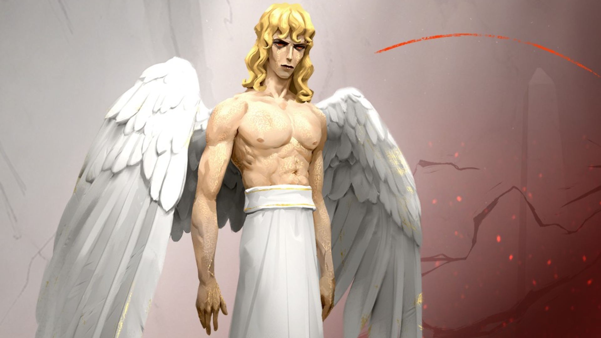 Solium Infernum Andromalius: A winged fallen angel from strategy game Solium Infernum