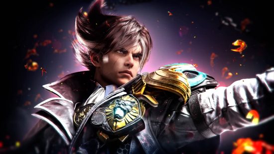 Lars is one of the Tekken 8 roster. He is wearing a really elaborate coat and has slicked back hair.