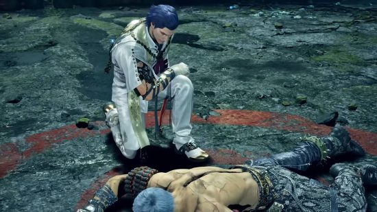 Claudio is staring at the fallen body of Bryan, having just beaten him in his fight to get to the top of the Tekken 8 tier list.