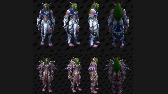 World of Warcraft male night elf legacy armor set datamined by Wowhead as of patch 10.1.7 PTR.