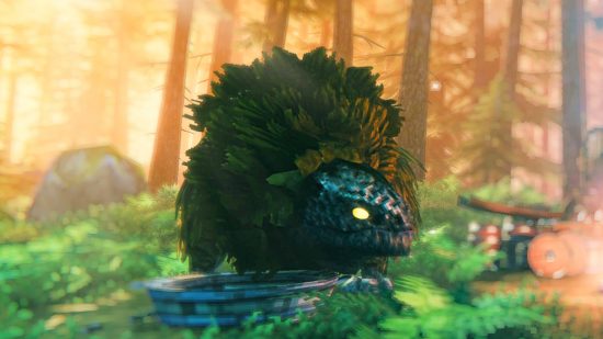 Valheim update: a giant turtle-like creature made of stone with leaves growing out of its back