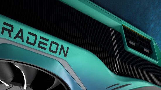 Close up of the limited edition Avatar AMD Radeon RX 7900 XTX GPU.