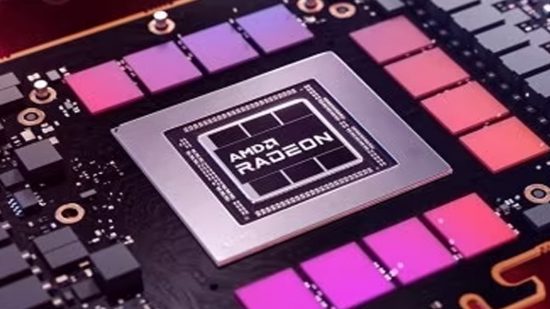 An image of the internals of an AMD Radeon™ RX GPU.