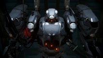 Best Armored Core 6 settings: A mech powers on under a spotlight