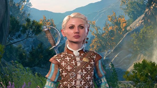 Brinna Brightsong, a Lightfoot Halfling available to recruit as one of several Baldur's Gate 3 Hirelings.