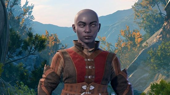Kree Derryck, a Duergar Warlock available to recruit as one of several Baldur's Gate 3 Hirelings.